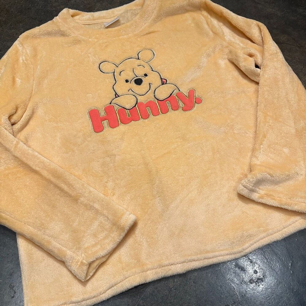 Disney 100 Winnie the Pooh Hunny Plush Pajama Top Womens Large Soft Sleepwear